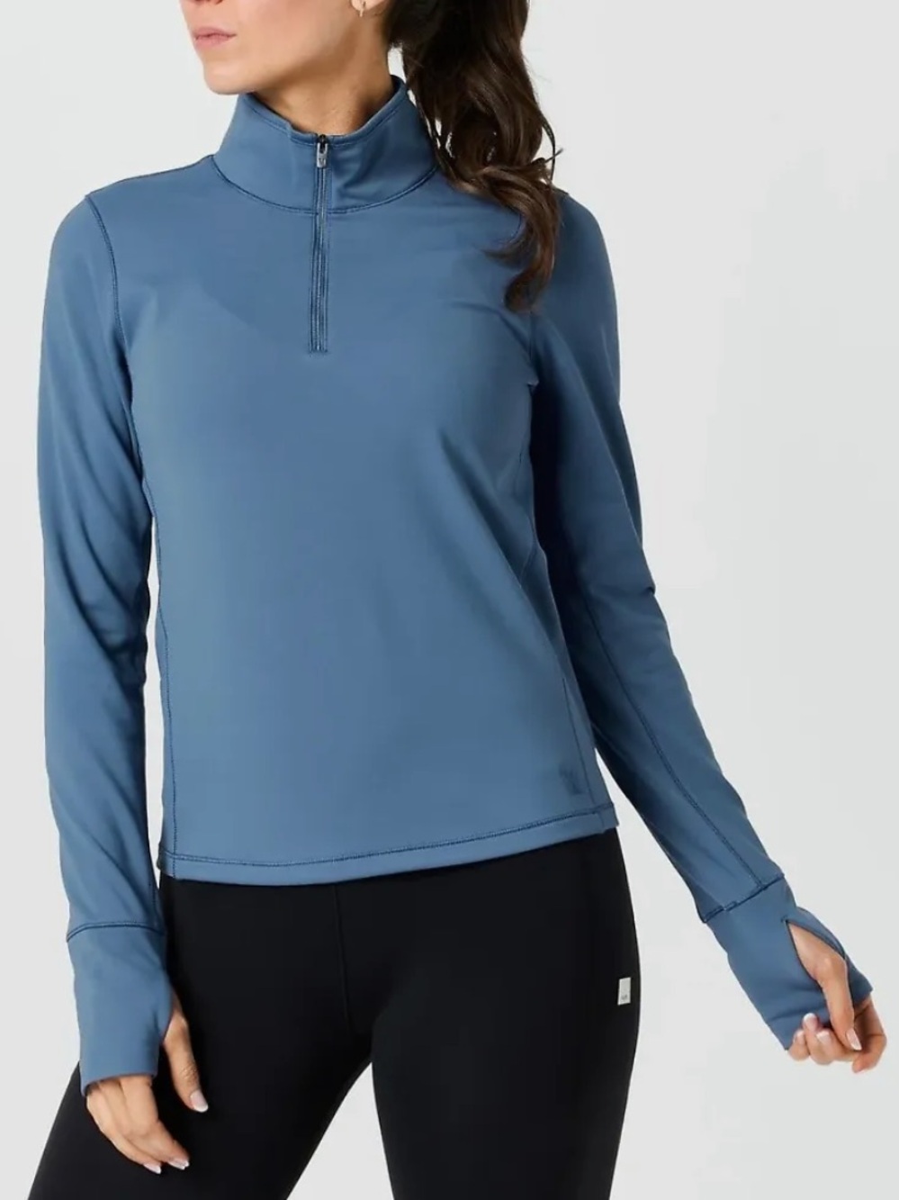 Vuori Chilled Half Zip Top - Dusty Blue